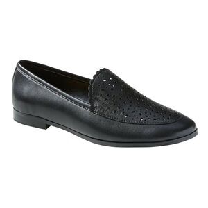 Banana Republic Demi Laser-Cut Loafer, Black, Leather, Size 8.5